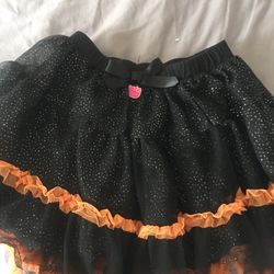 Hello Kitty Tutu Skirt Black Orange