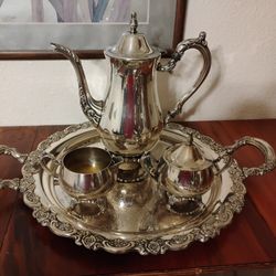 Vintage 4 Piece Silver Plated Coffee / Tea Set