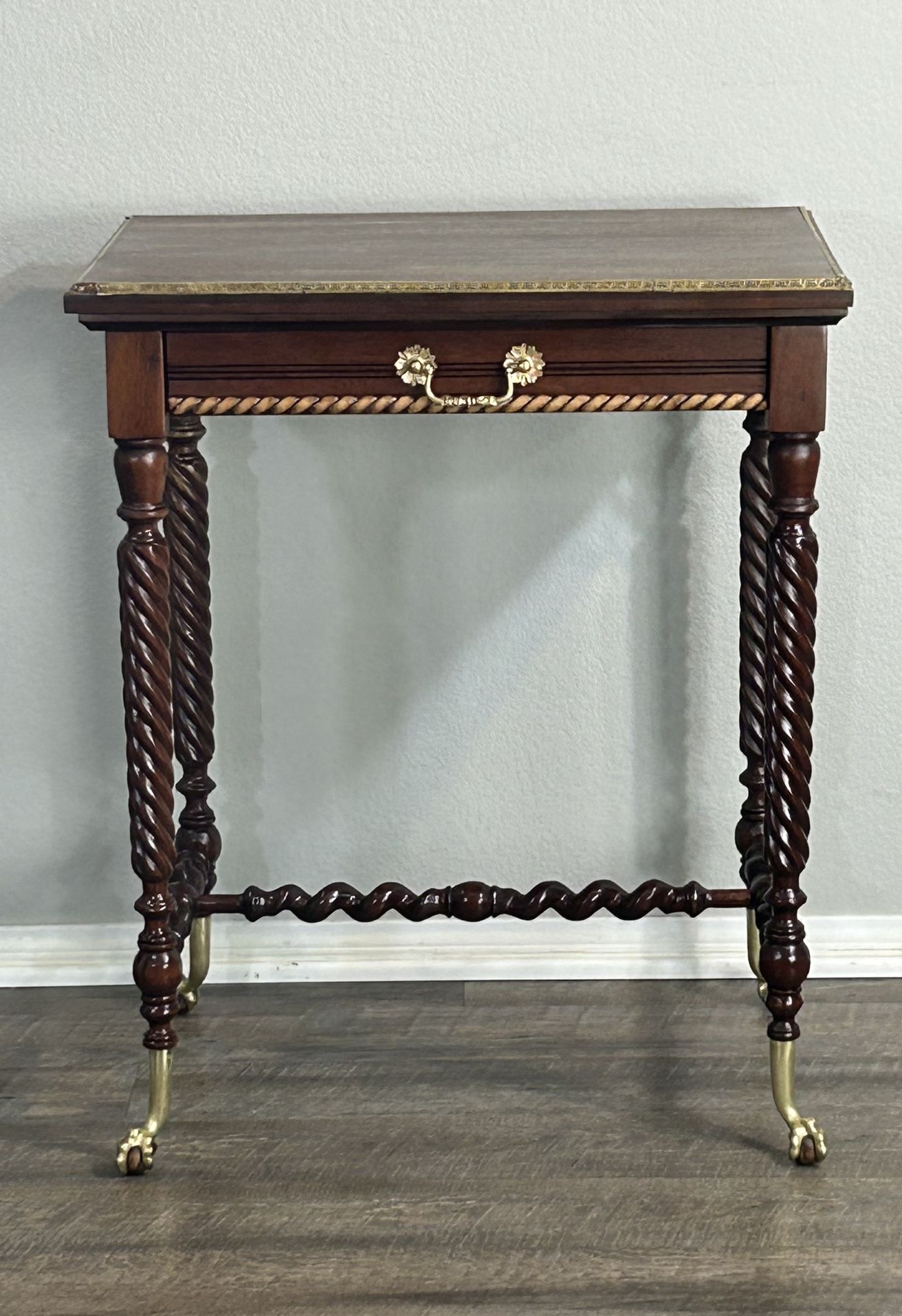 Antique Jenny Lind Style Fold Down Mirror Vanity