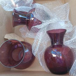 Purple Glass Decor Collection