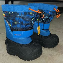 Columbia Toddler Boy’s Powdery Space Print Snow Boots, Size 5