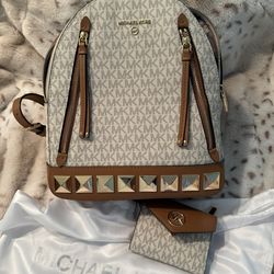 Michael Kors Backpack And Wallet