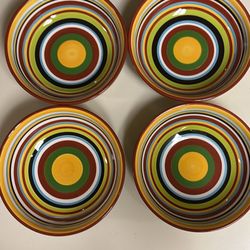 Colorful Striped Bowls