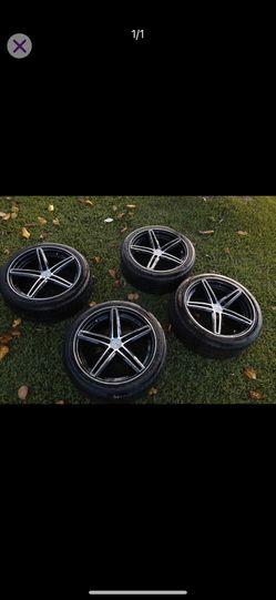 Matching set of rims and tires