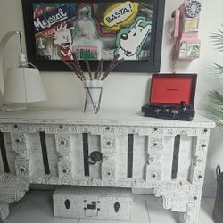 Hindu Antique Wood Console