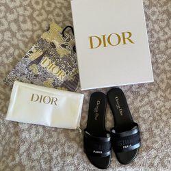 Christian Dior Black Sandals Size 6 $150 **READ DESCRIPTION**