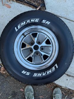 Mustang wheels with tires.
