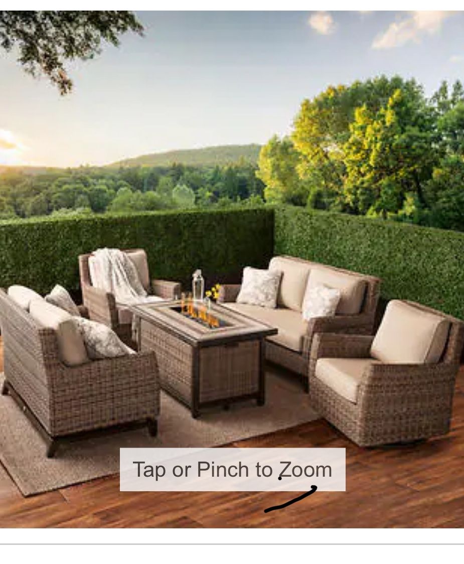 Agio Anderson 5-piece Fire Outdoor Seating Set