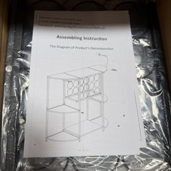 Wine Bar Cabinet with LED Lights, Mini Wine Bar Cart with Storage and Glass Holder, Home Bar Coffee Bar for Liquor, 3-Tier Bar Table, Black