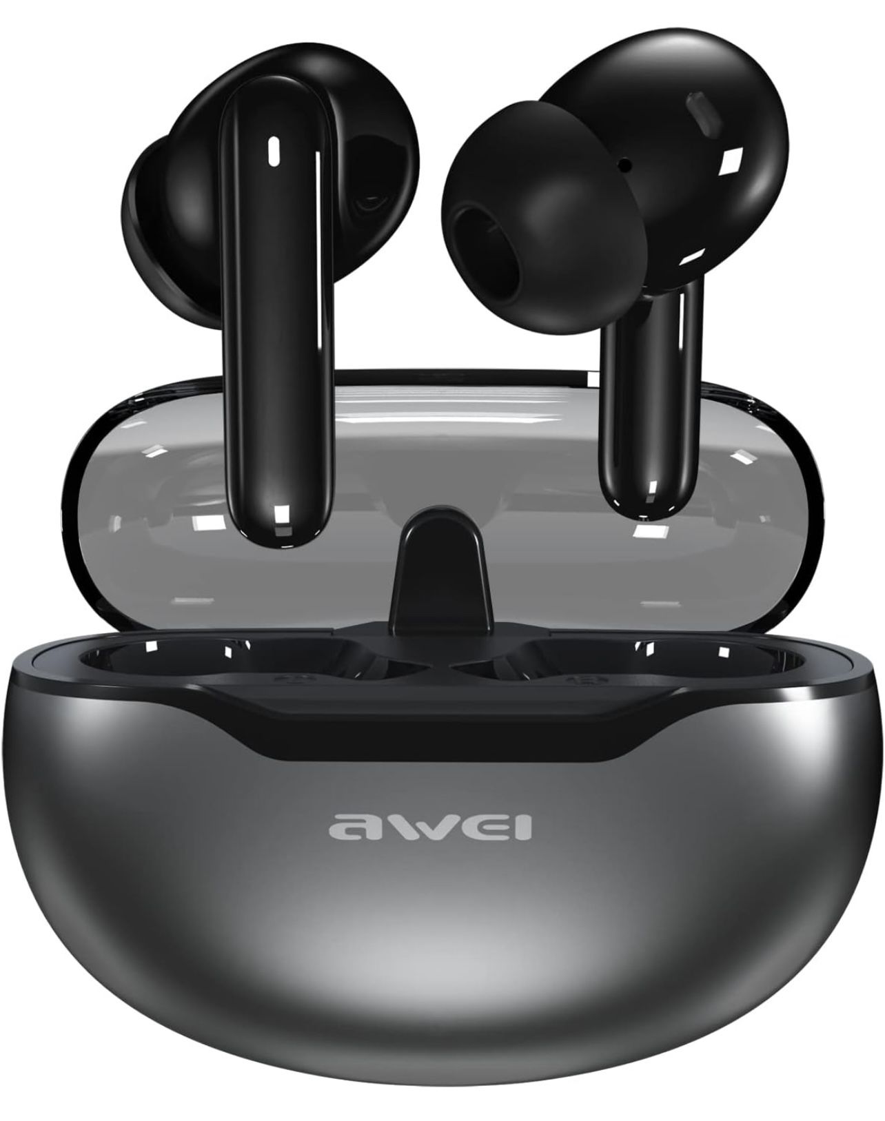 AWEI S1 Ultra Wireless Earbuds Bluetooth 5.3 Earbuds with 4 Mics Call Noise Cancelling, 13 mm Drivers, Stereo Sound Deep Bass in-Ear Headphones, Game