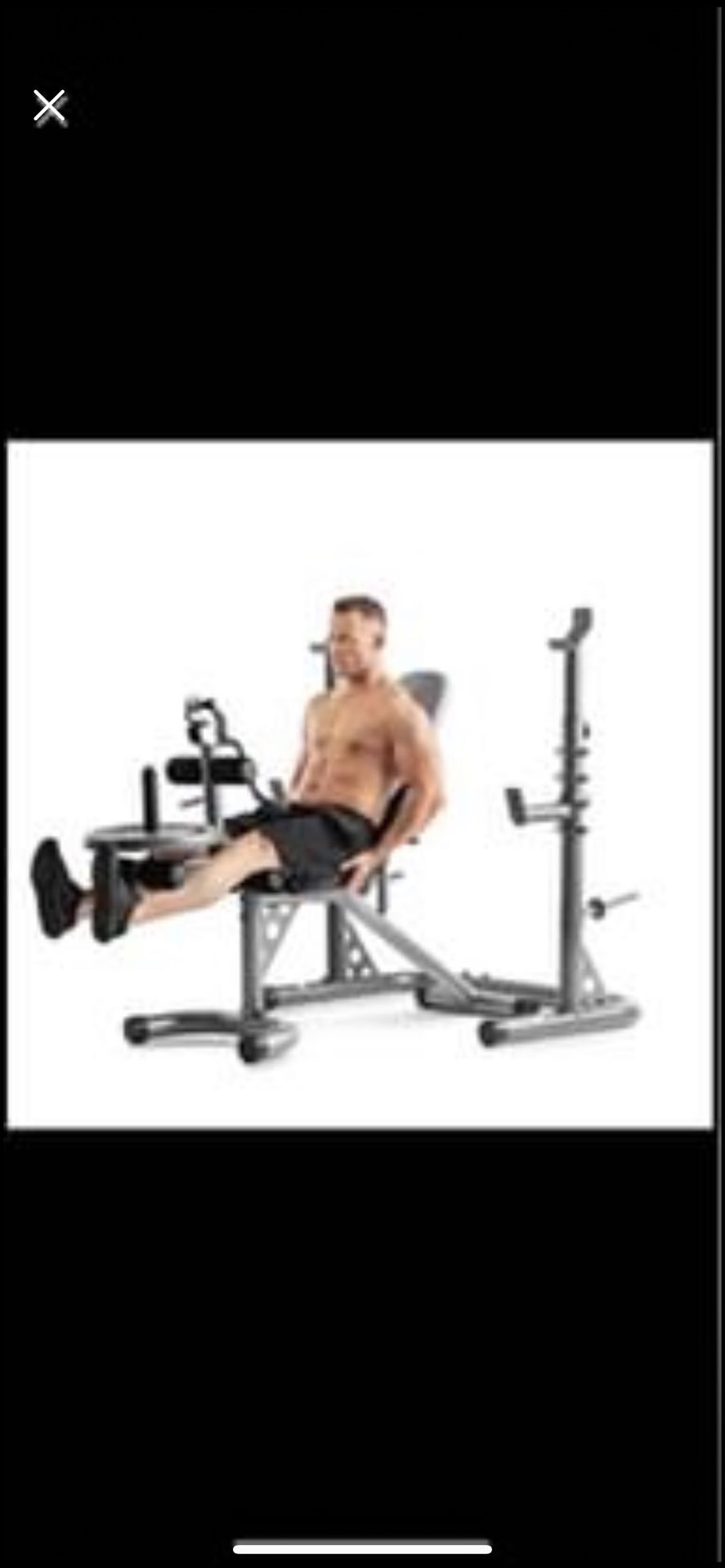 Weider XRS 20 Adjustable Olympic Workout Bench with Independent Squat Rack and Preacher Pad