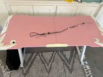 Pink gaming desk