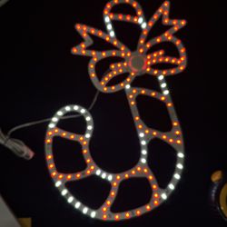 16” Candy Cane With Bow LED sign