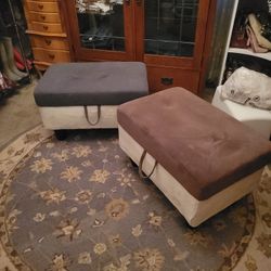 2 New Storage Ottomans
