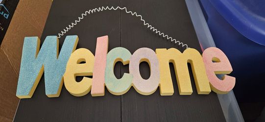 Spring color WELCOME sign