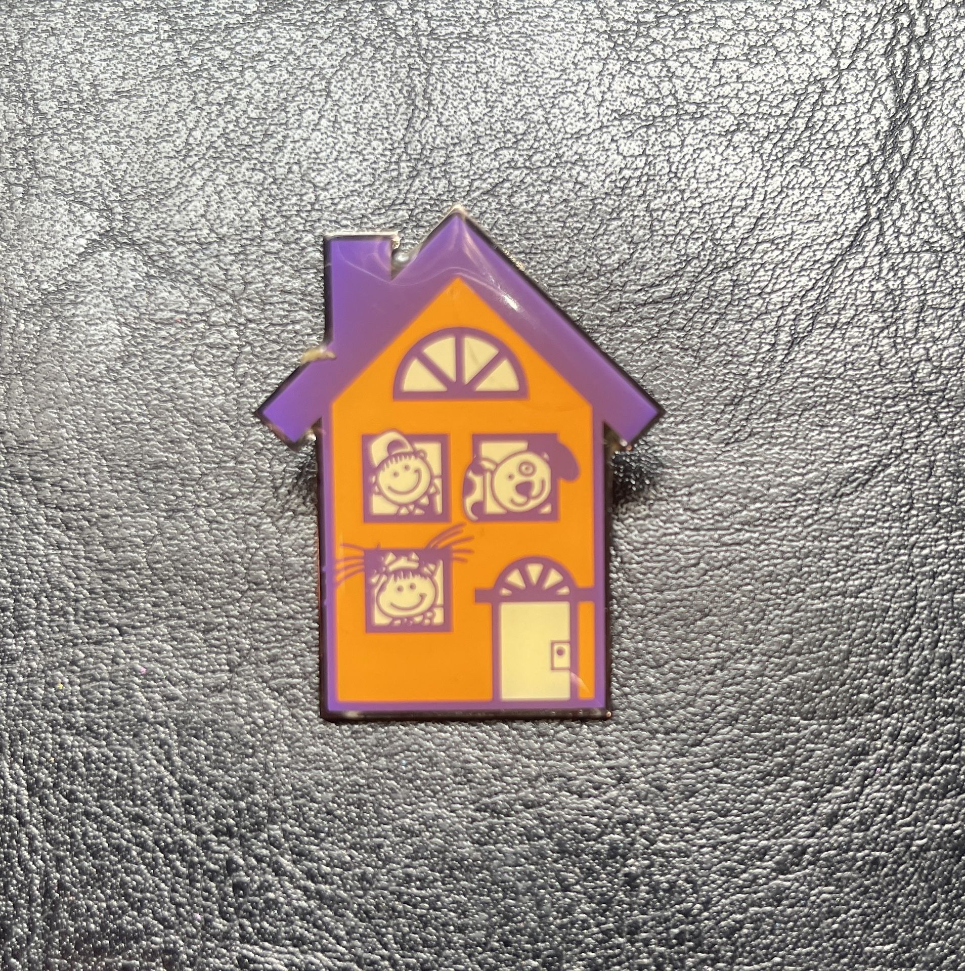 Metal Family & Dog House Pin 2”
