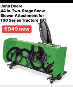 John Deere 44in Two-Stage Snow Blower Attachment