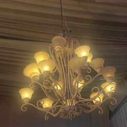 White Iron Chandelier