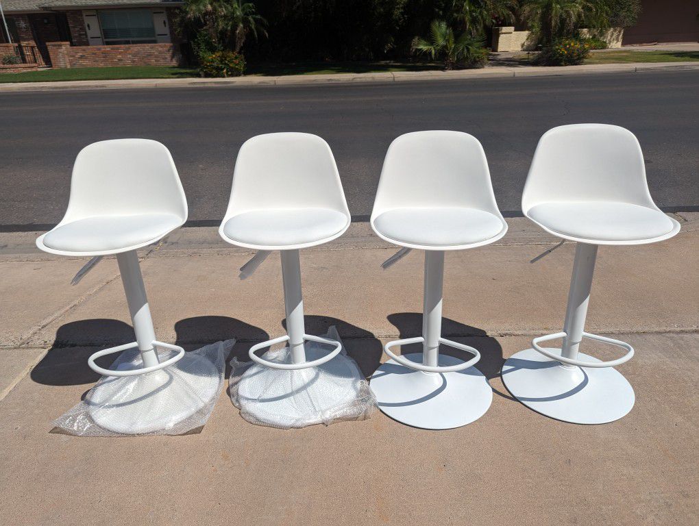 Brand New Set Of Four Adjustable Height Bar Stools