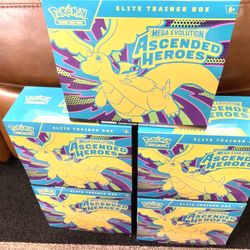 Pokémon Ascended Heroes ETBS Total Of Five