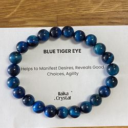 Blue Tiger Eye Crystal Bracelet 