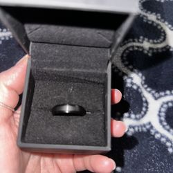 6mm Black Tungsten Carbide Men’s Wedding Band 