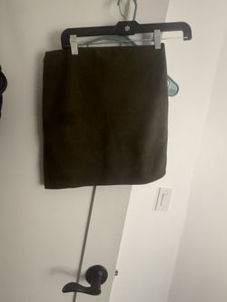 Green Suade Skirt Xs