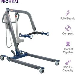 ProHeal Electric Lift Full Body Patient Transfer Lifter for Home Use and Facilities - Floor, Low Bed and Chair Lifting, 500 Pound Weight Capacity 