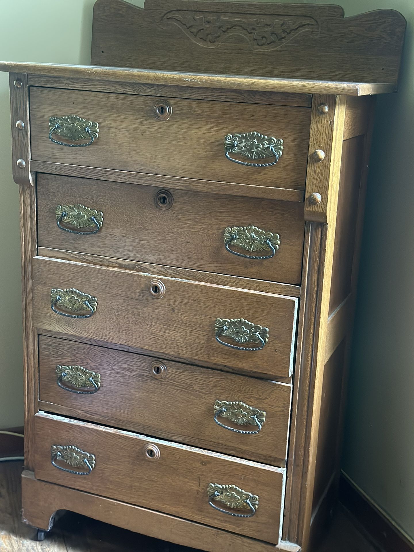 Vintage Solid Oak Dresser