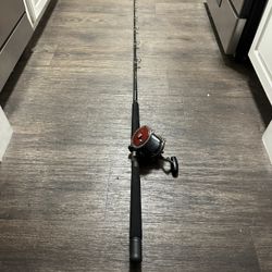 Daiwa Grandwave fishing rod paired with Penn Senator 4/0 113h