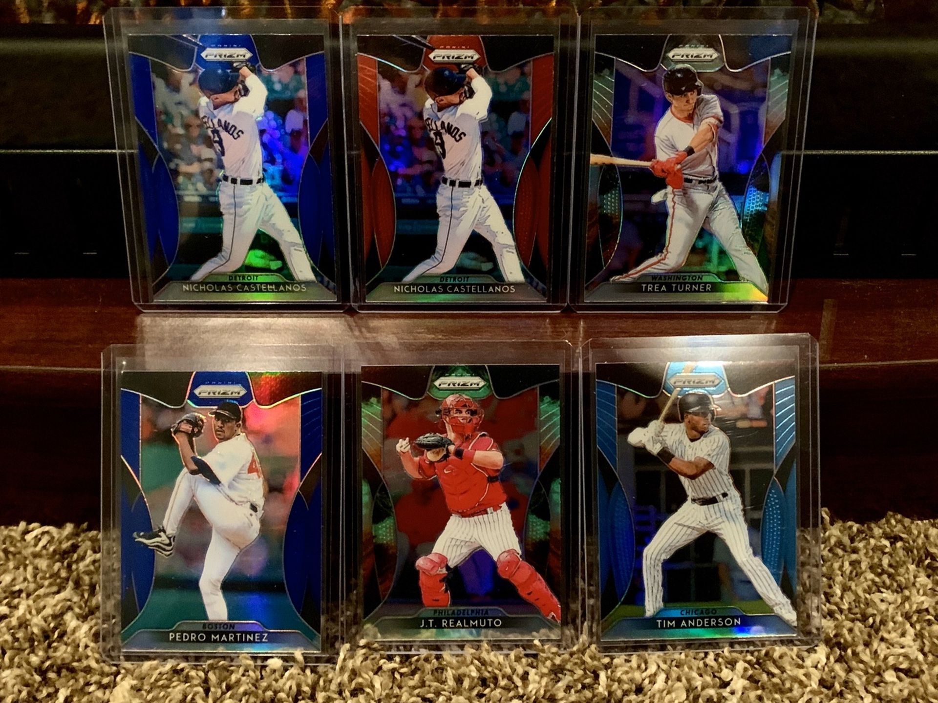 Panini Prizm Parallel / Refractor / Insert Baseball Cards. Phillies Realmuto / Tim Anderson / Castellanos / Trea Turner / Red Sox Martinez