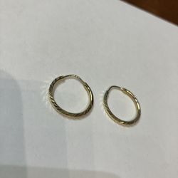 14k Gold Hoops #110136-1 MJ