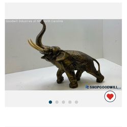 Brass Covered Elephant. 