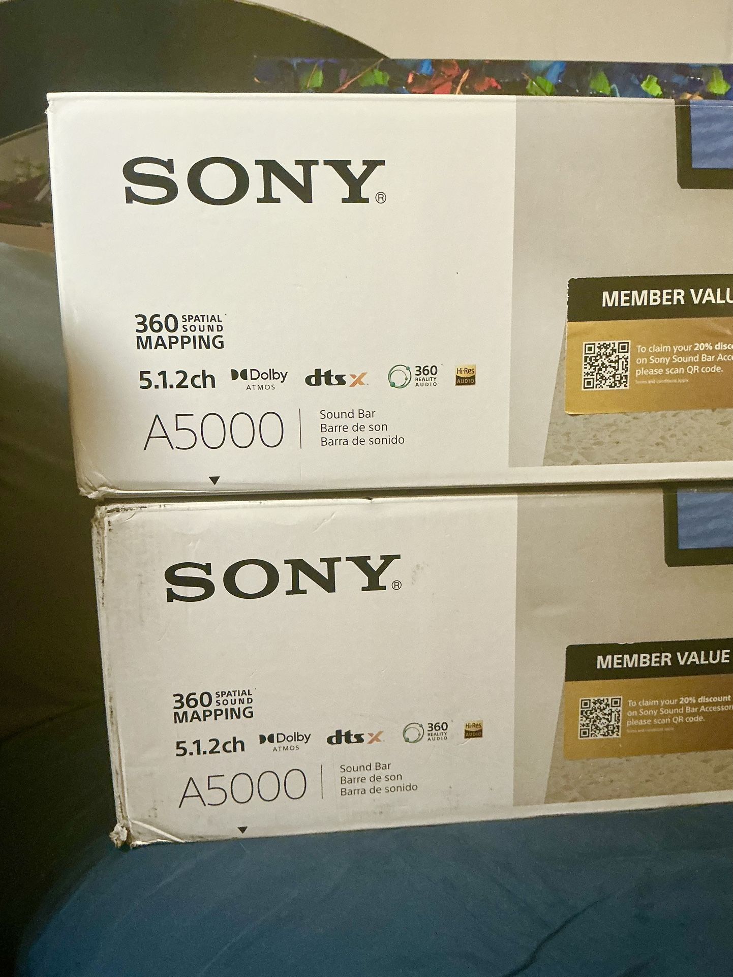 Sony (HT-A5000) 5.1.2ch Dolby Atmos Soundbar | 450W | Built-In Dual Subwoofers | 360 Spatial Audio & WiFi, Bluetooth,Alexa