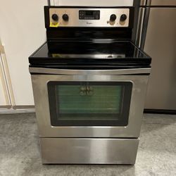 Whirlpool Stainless Steel Smooth Top Oven Range