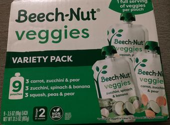 Beech-Nut Veggies Variety Pack (9)-NEW