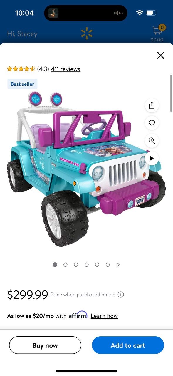 Frozen Power Wheels Car