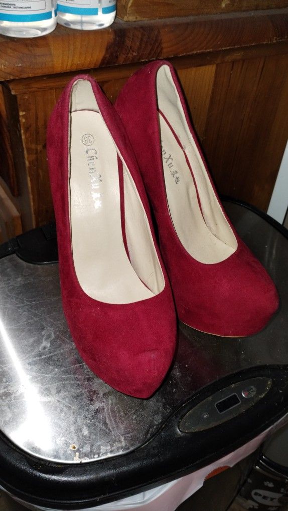 Red Velvet Heels