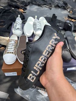 Black Burberry Low Top