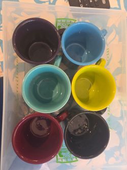 6 Fiestaware Coffee Mugs