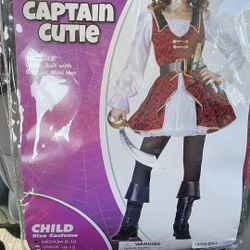 Kids Captain Cutie Pirate Costume New 