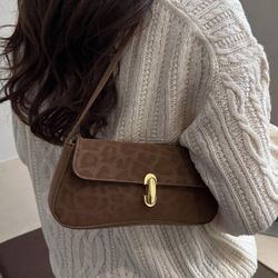 BROWN LEOPARD PRINT PURSE