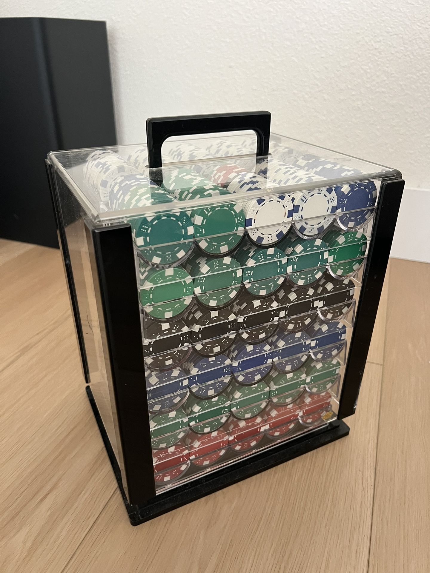 Poker chip set with case - 1,200 count