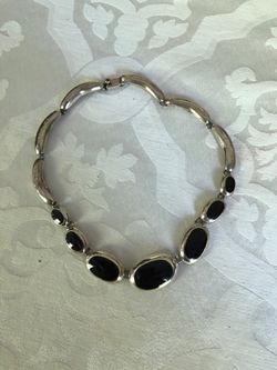 Sterling and Onyx Necklace