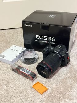 Canon R6 with RF 24-105 F4 L IS USM Lens Mirrorless Camera Kit