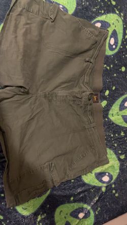 Green cargo shorts