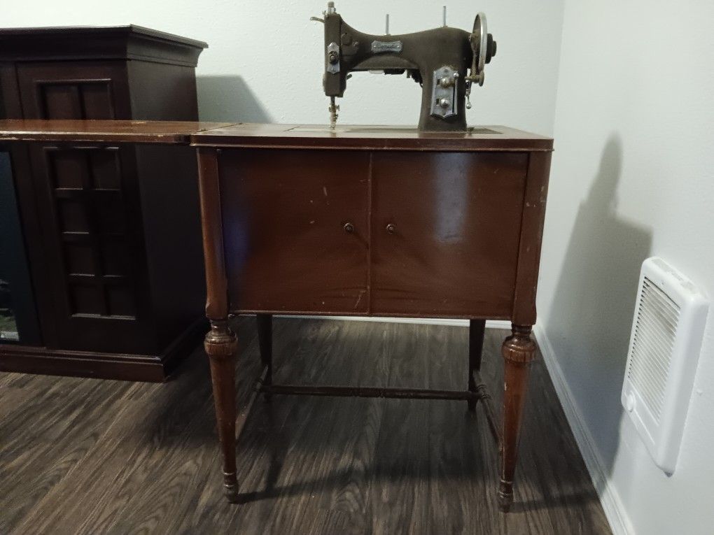 Antique Sewing Machine Table