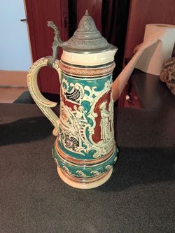 German vintage puter lid mug 🍺🍺$150