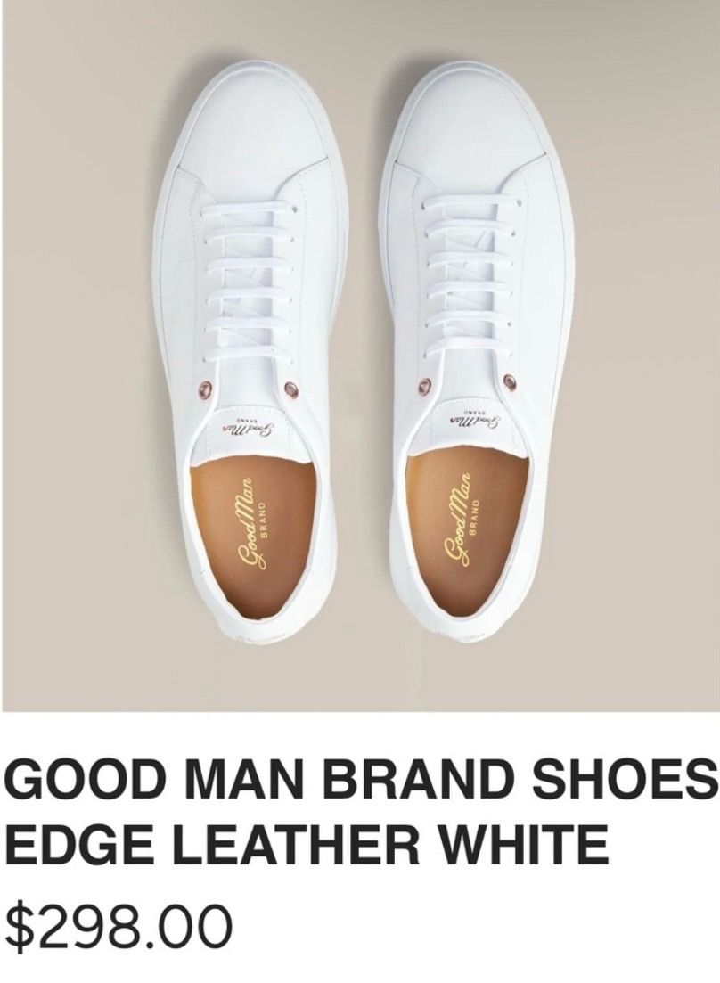 Good Man Brand Edge White Leather Sneakers