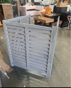 Minor Crack Assembled New 32Wx38H 3 Panel Air Conditioner Fence for Outdoor Wooden Ac Fence